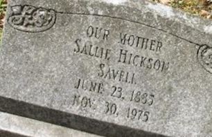 Sallie Hickson Savell Sallie Hickson Savell