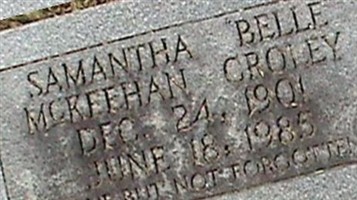 Samantha Elizabeth McKeehan Croley