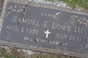 Samuel E "Sammy" Lowe Samuel E "Sammy" Lowe
