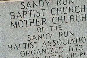 Sandy Run Baptist Church Cemetery Sandy Run Baptist Church Cemetery