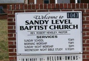 Sandy Level Baptist Cemetery Sandy Level Baptist Cemetery