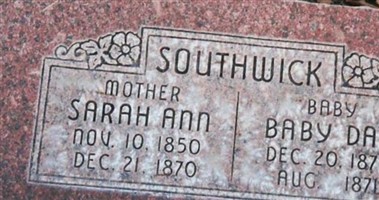 Sarah Ann Southwick