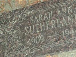 Sarah Ann Sutherland Sarah Ann Sutherland