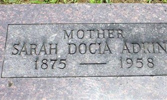 Sarah Docia Staton Adkins Sarah Docia Staton Adkins