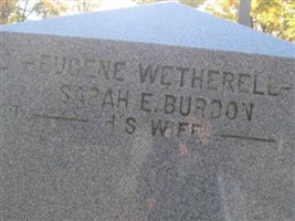 Sarah E. Burdon Wetherell Sarah E. Burdon Wetherell