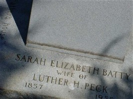 Sarah Elizabeth Batty Peck Sarah Elizabeth Batty Peck
