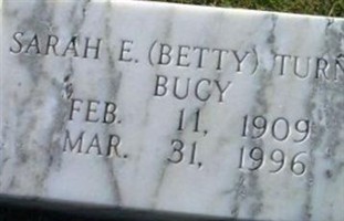 Sarah Elizabeth "Betty" Turner Bucy Sarah Elizabeth "Betty" Turner Bucy