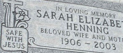 Sarah Elizabeth Henning Sarah Elizabeth Henning