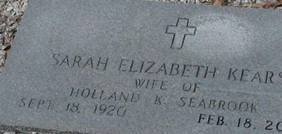 Sarah Elizabeth Kearse Seabrook Sarah Elizabeth Kearse Seabrook