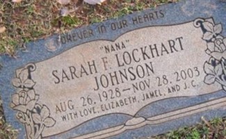 Sarah F Lockhart Johnson