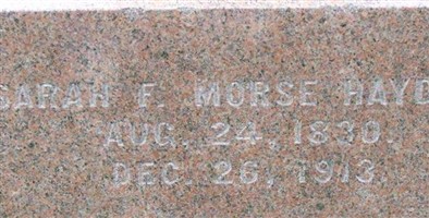 Sarah F. Morse Hayden