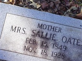 Sarah Francis "Sallie" Singletary Oates Sarah Francis "Sallie" Singletary Oates