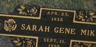 Sarah Gene Mikes Sarah Gene Mikes