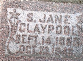 Sarah Jane Forrester Claypool Sarah Jane Forrester Claypool