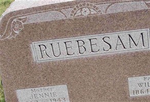 Sarah Jane "Jennie" Jeffery Ruebesam Sarah Jane "Jennie" Jeffery Ruebesam