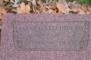 Sarah LuEtta "Etta" Hale Wilson Heinold Sarah LuEtta "Etta" Hale Wilson Heinold