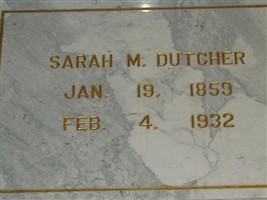 Sarah M. Dutcher Sarah M. Dutcher