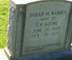 Sarah M. Nanney Koone Sarah M. Nanney Koone