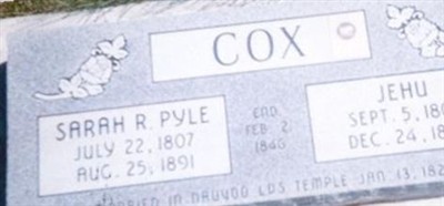 Sarah R Pyle Cox