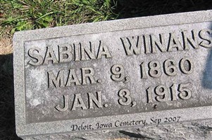 Sarah Sabina McKim Winans Sarah Sabina McKim Winans