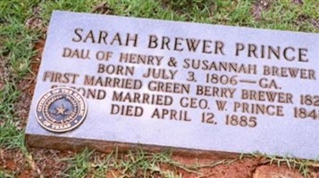 Sarah Sallie Brewer Prince Sarah Sallie Brewer Prince
