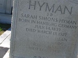 Sarah Simons Hyman Sarah Simons Hyman