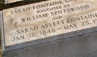 Sarah Spotswood Fontaine Sampson