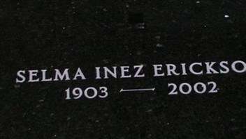 Selma Inez Erickson Selma Inez Erickson