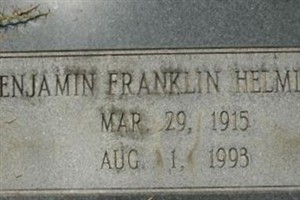 Sgt Benjamin Franklin Helmly, Jr