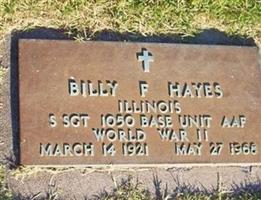 Sgt Billy F Hayes