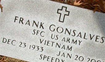 Sgt Frank "Speedy" Gonsalves Sgt Frank "Speedy" Gonsalves