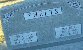 Sgt John James "Jim" Sheets Sgt John James "Jim" Sheets