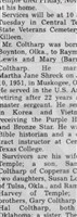 Sgt Lewis F. Coltharp Sgt Lewis F. Coltharp
