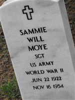 Sgt Sammie Will Moye