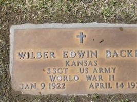 Sgt Wilber Edwin Backes Sgt Wilber Edwin Backes