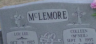 Sharlett 'Colleen' McNeil McLemore Sharlett 'Colleen' McNeil McLemore