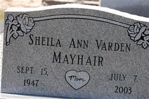 Sheila Ann Varden Mayhair