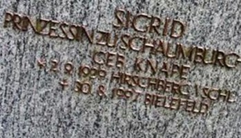 Sigrid Knape von Schaumburg-Lippe Sigrid Knape von Schaumburg-Lippe