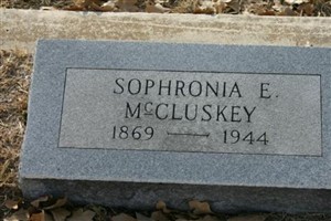 Sophronia Elizabeth Williams McCluskey Sophronia Elizabeth Williams McCluskey