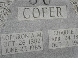 Sophronia Mary Cook Cofer Sophronia Mary Cook Cofer