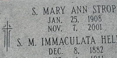 Sr M. Immaculata Helling Sr M. Immaculata Helling