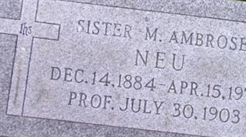 Sr Mary Ambrose Neu
