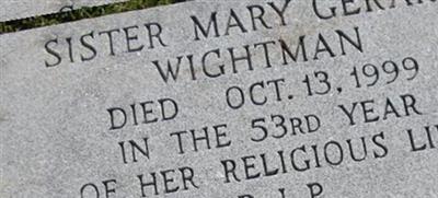 Sr Mary Gerard Wightman