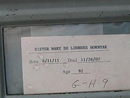Sr Mary De Lourdes Hornyak Sr Mary De Lourdes Hornyak