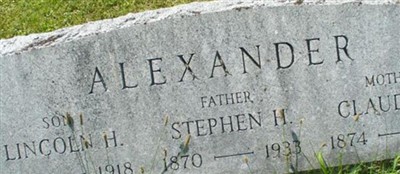 Stephen H Alexander Stephen H Alexander