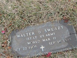 1stLt Walter B Sweazy