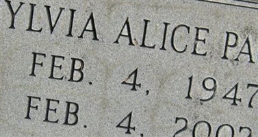Sylvia Alice Paulk Sylvia Alice Paulk