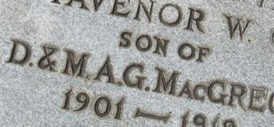 Tavenor W. G. MacGregor Tavenor W. G. MacGregor