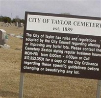 Taylor City Cemetery Taylor City Cemetery