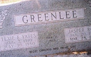 Texie Elizabeth Yates Greenlee